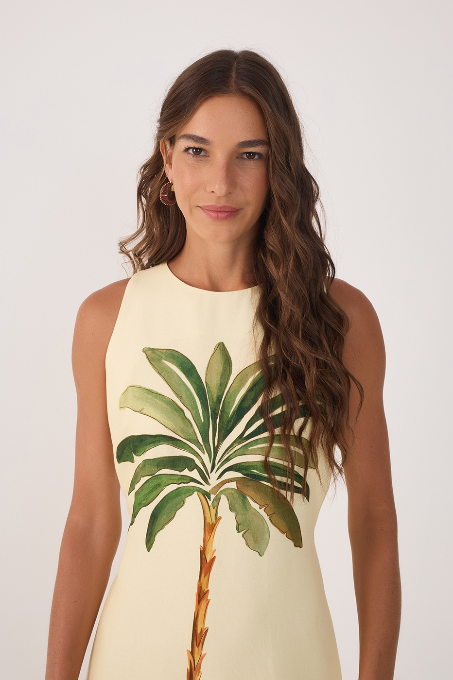 Off-White Tropicana Linen Mini Dress