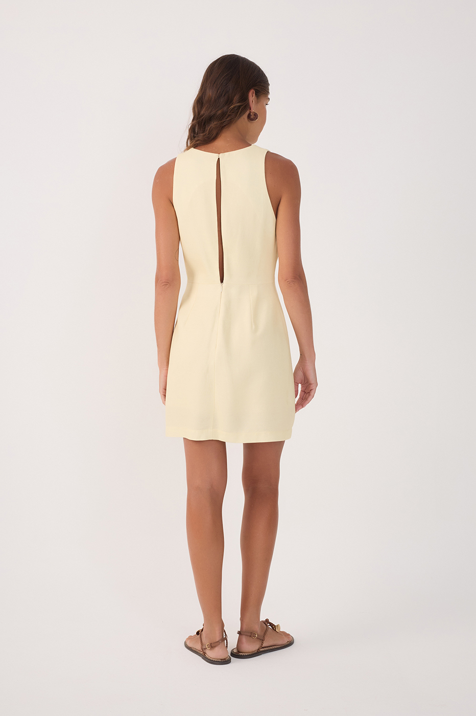 Off-White Tropicana Linen Mini Dress