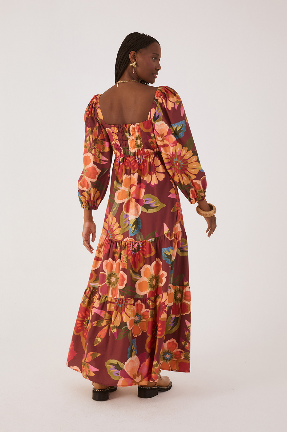 Garden Print Midi Dress