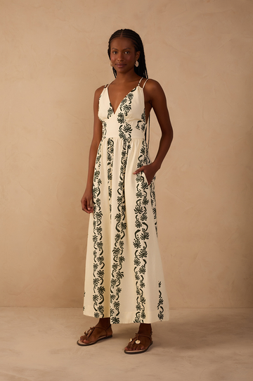 Cropped Aventureiro Print Dress