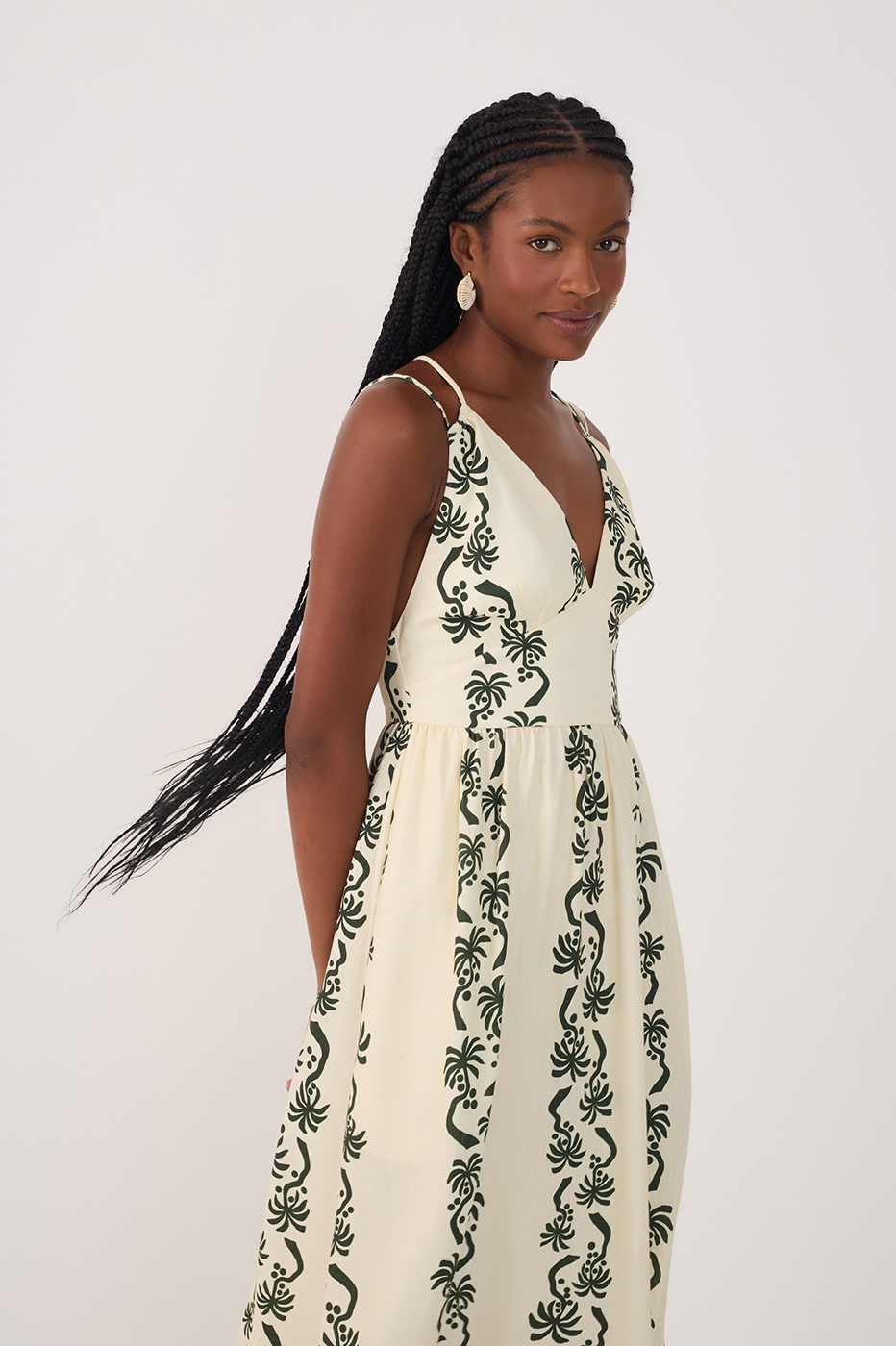 Cropped Aventureiro Print Dress