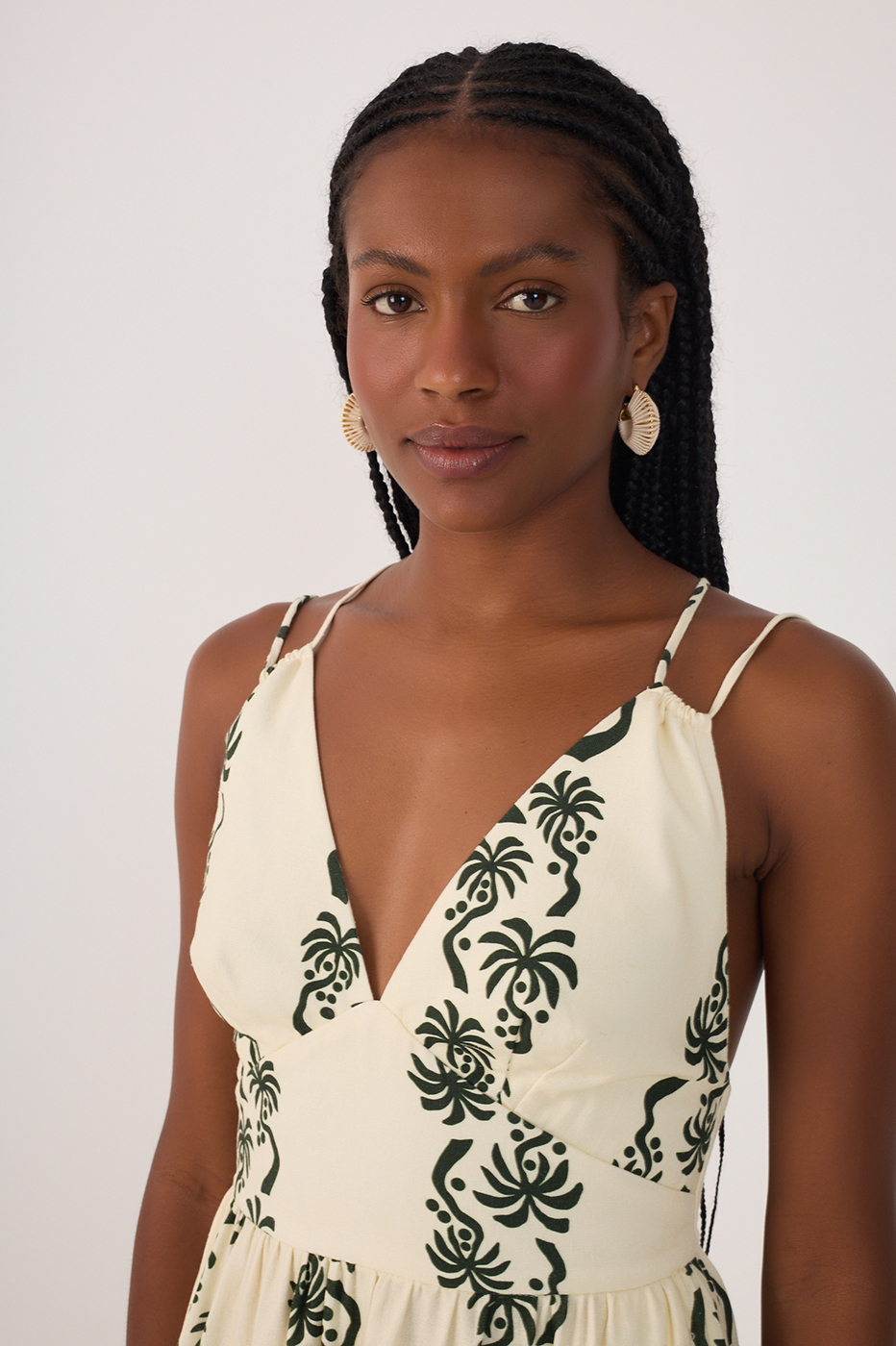 Cropped Aventureiro Print Dress