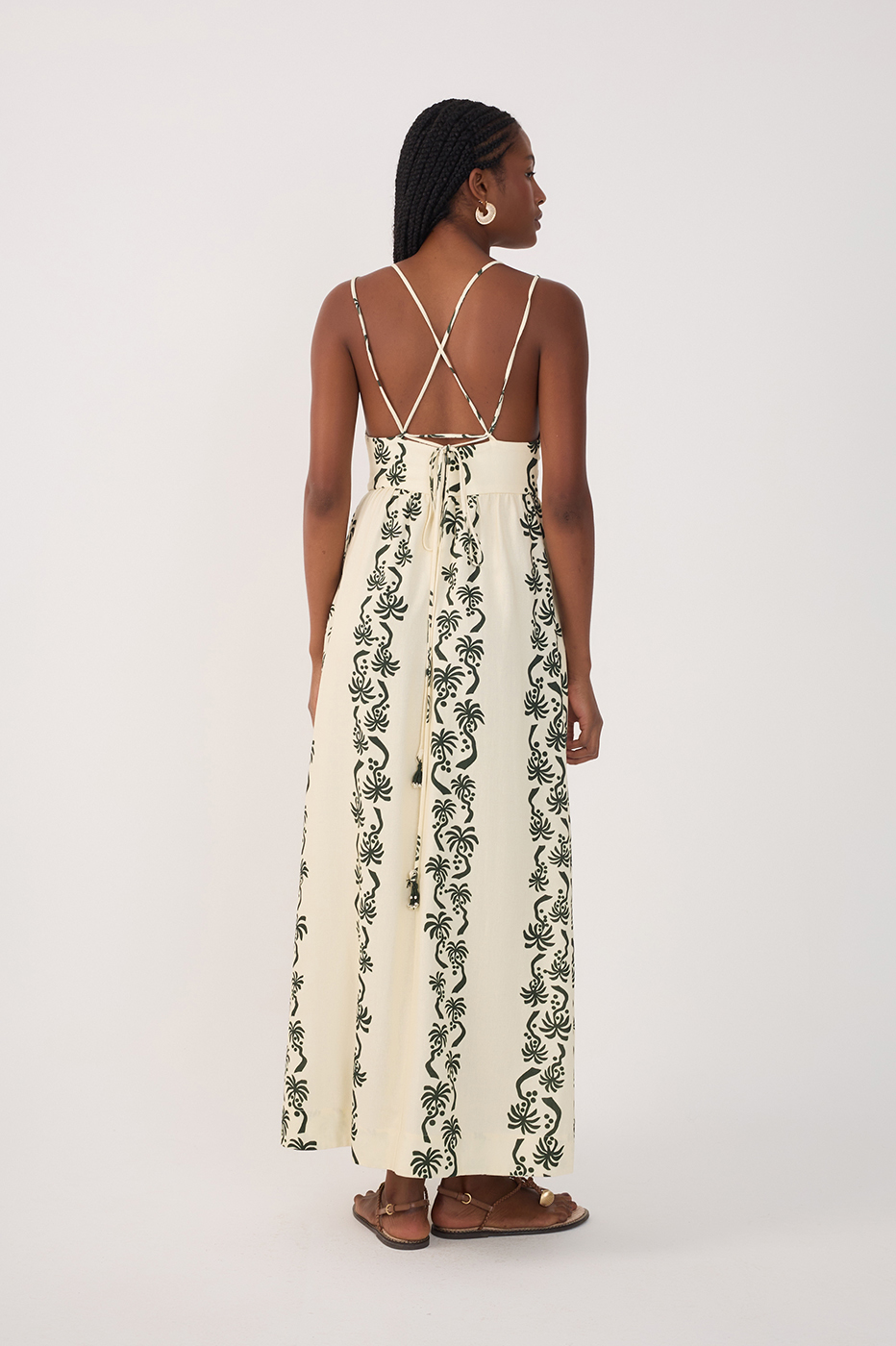 Cropped Aventureiro Print Dress