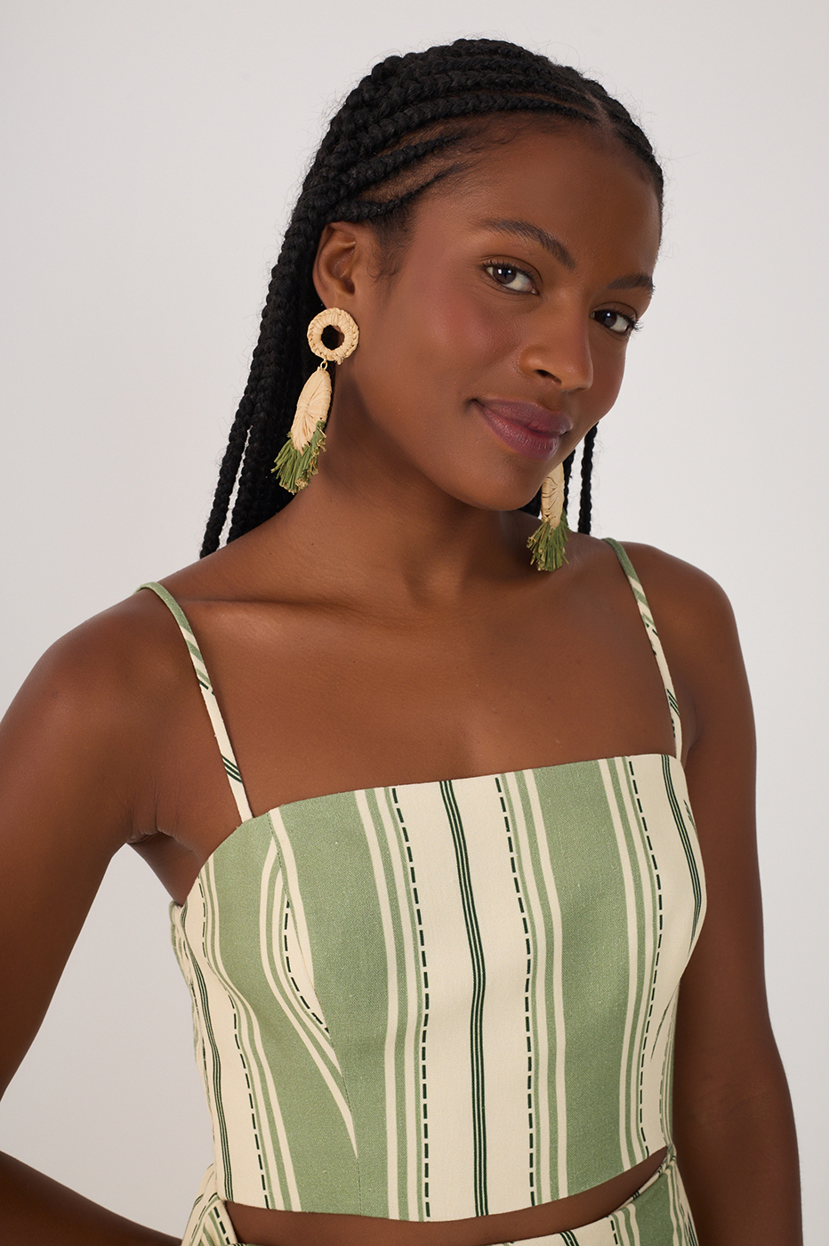 Green Descanso Sleeveless Midi Dress