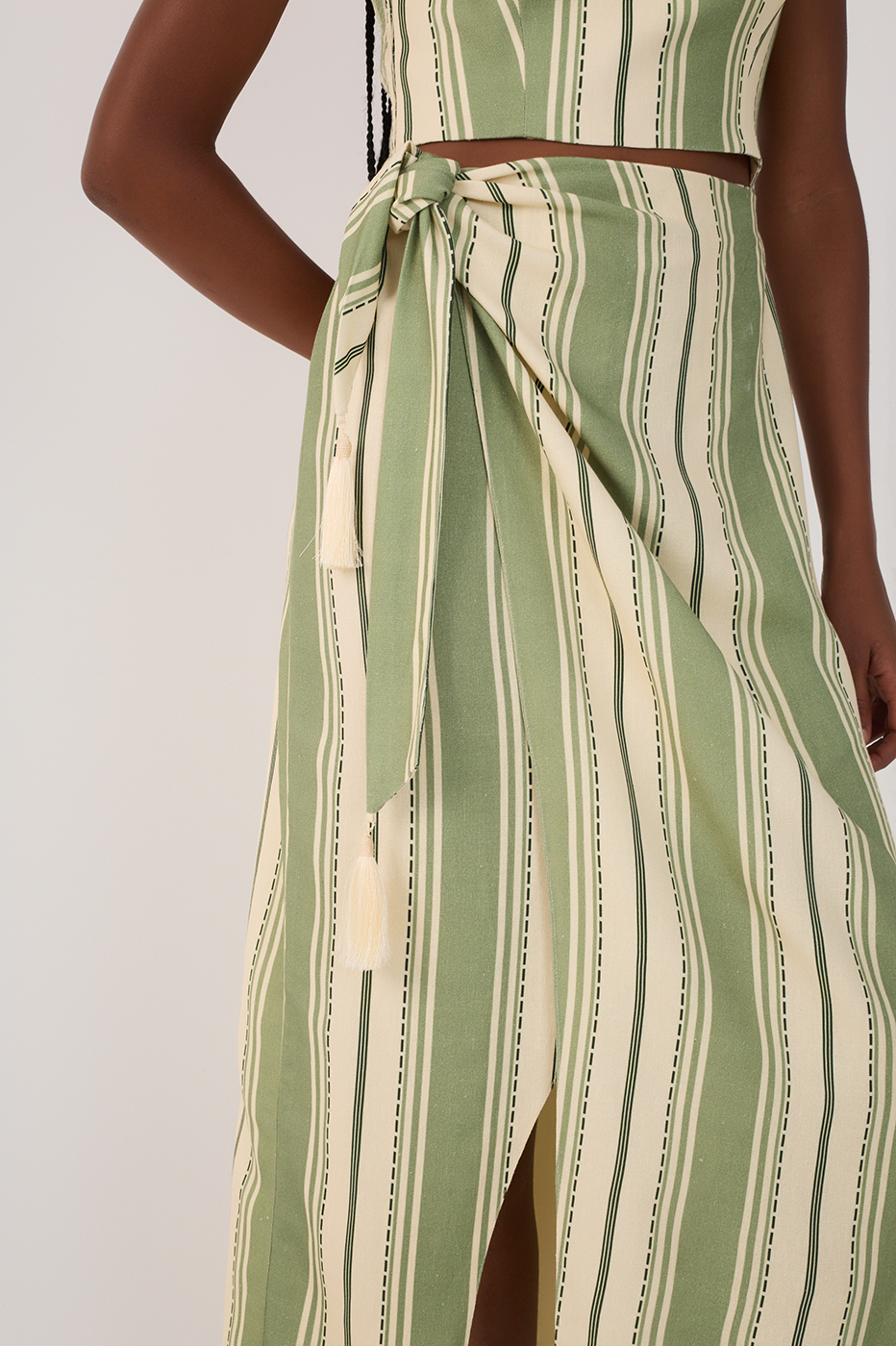 Green Descanso Sleeveless Midi Dress