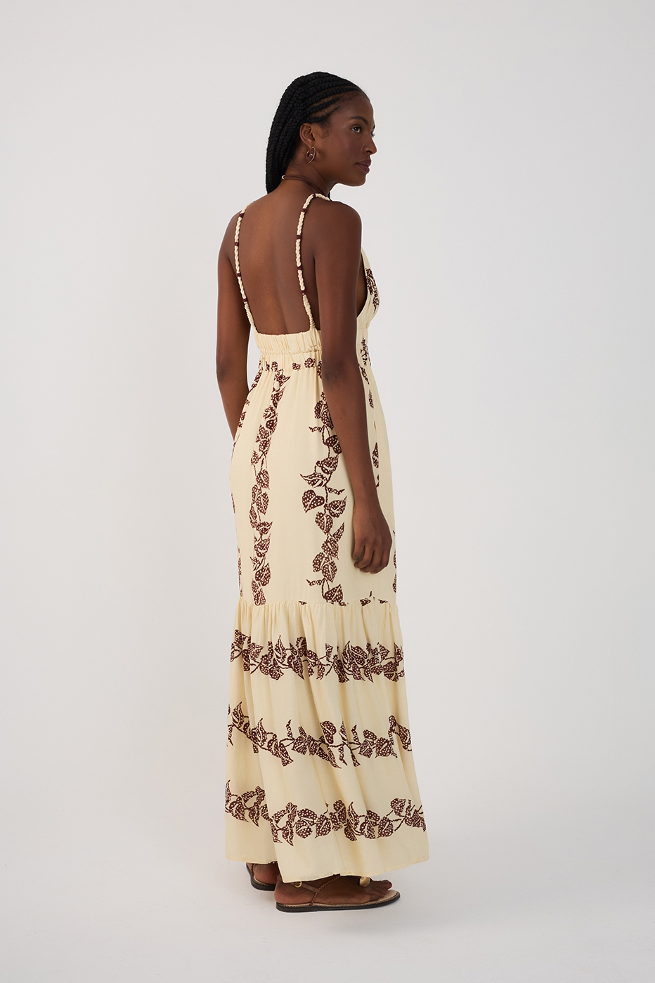 Inspira Print Cambric Long Dress