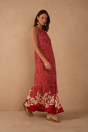 Long Encanto Floral Print Dress