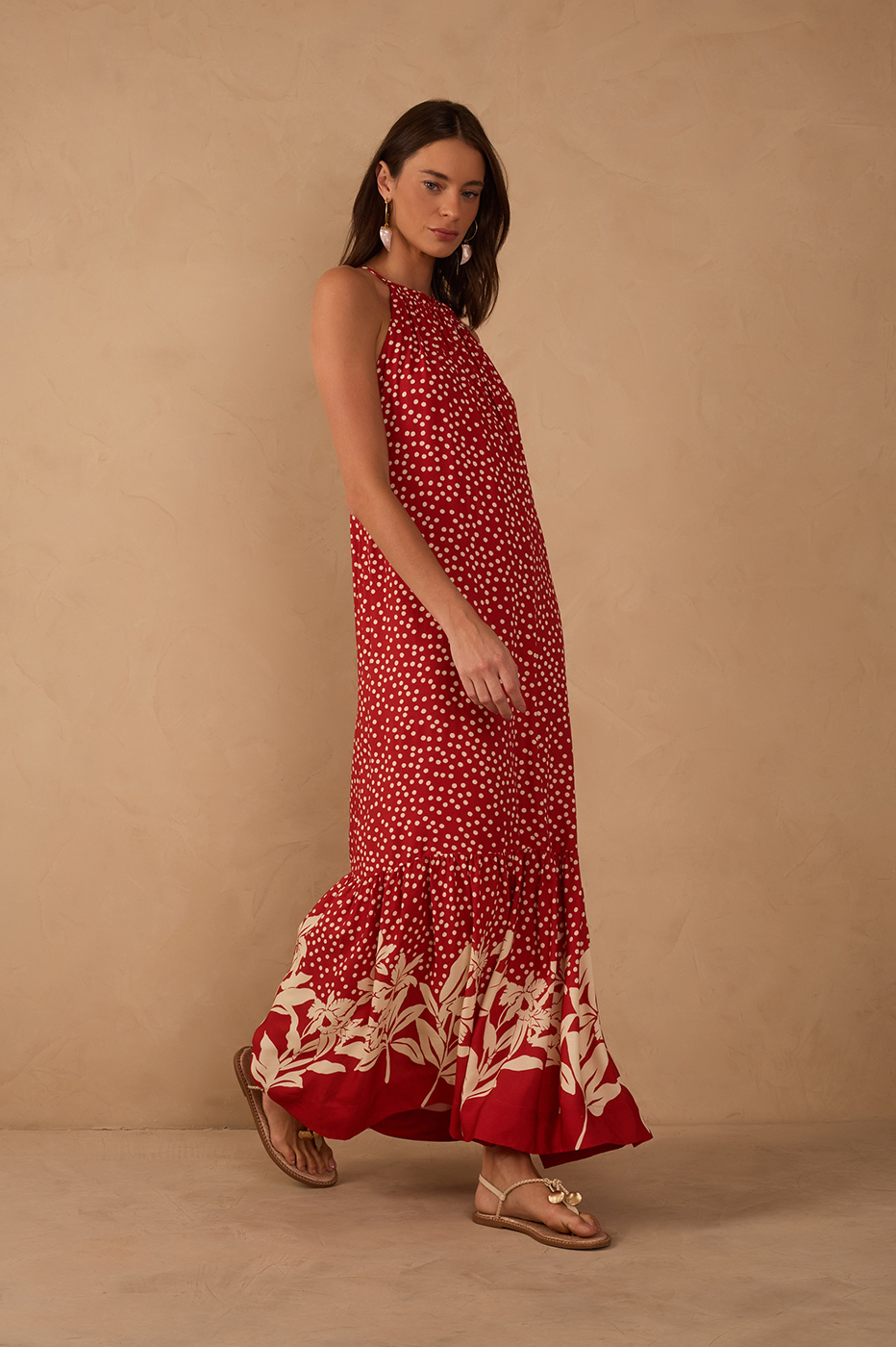 Long Encanto Floral Print Dress