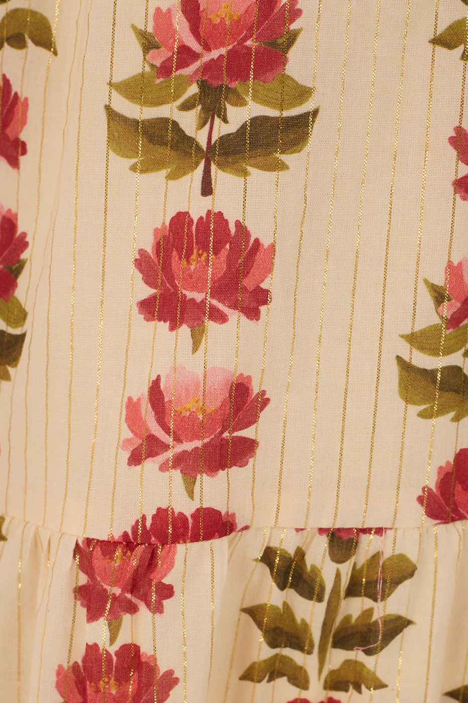 Long Lurex Cam¨¦lia Print Dress