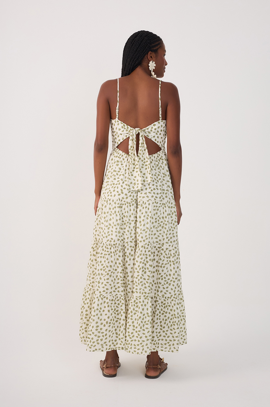 Off-White Folhagem Cut-Out Midi Dress