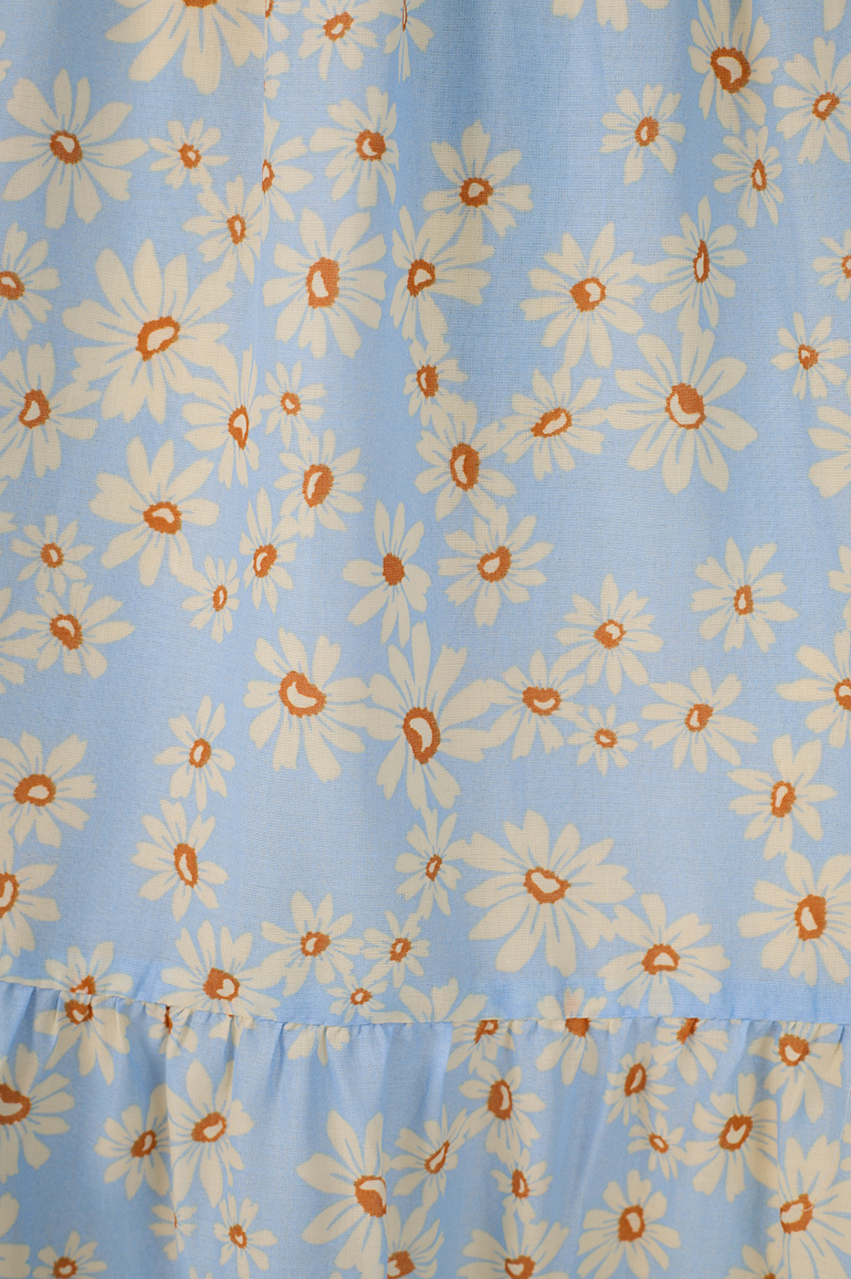 Long Margaridas Azul Print Dress