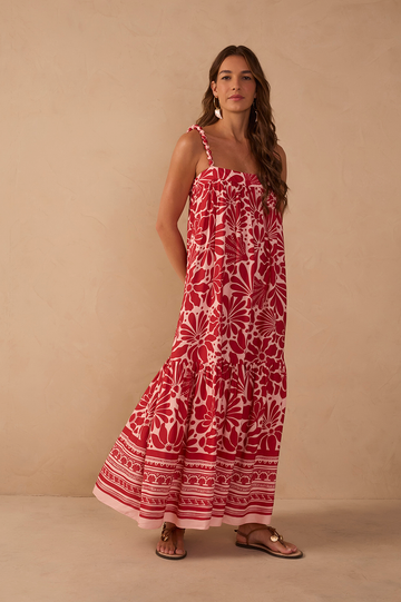 Cropped Flora Print Dress