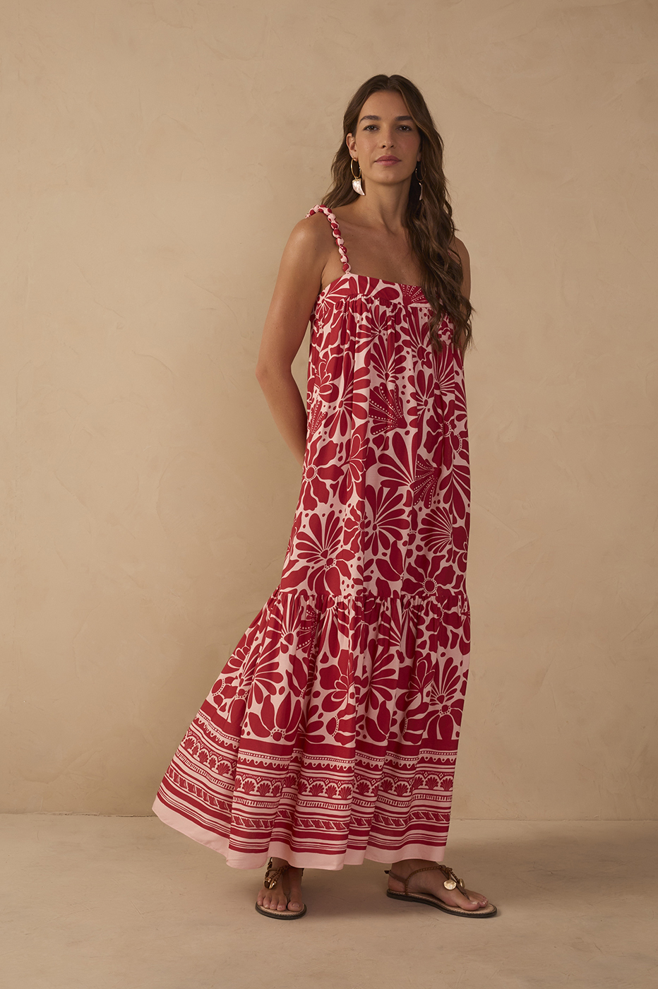 Cropped Flora Print Dress