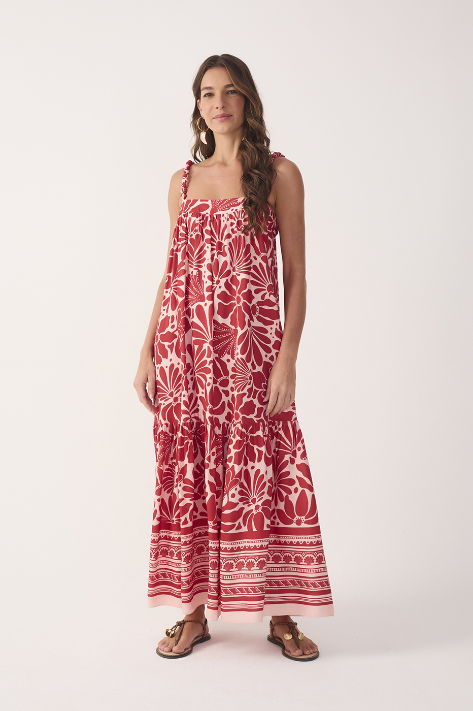 Cropped Flora Print Dress