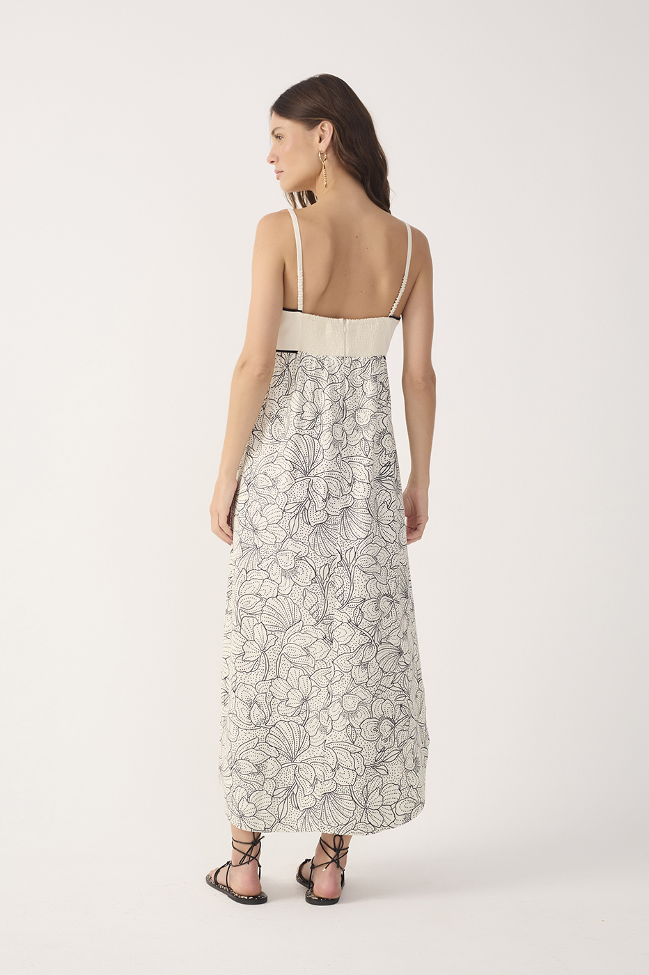 Off-White Ponto A Ponto Cut-Out Maxi Dress
