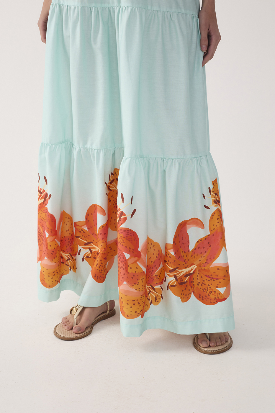 Blue L¨ªrios Tricoline Cotton Maxi Dress