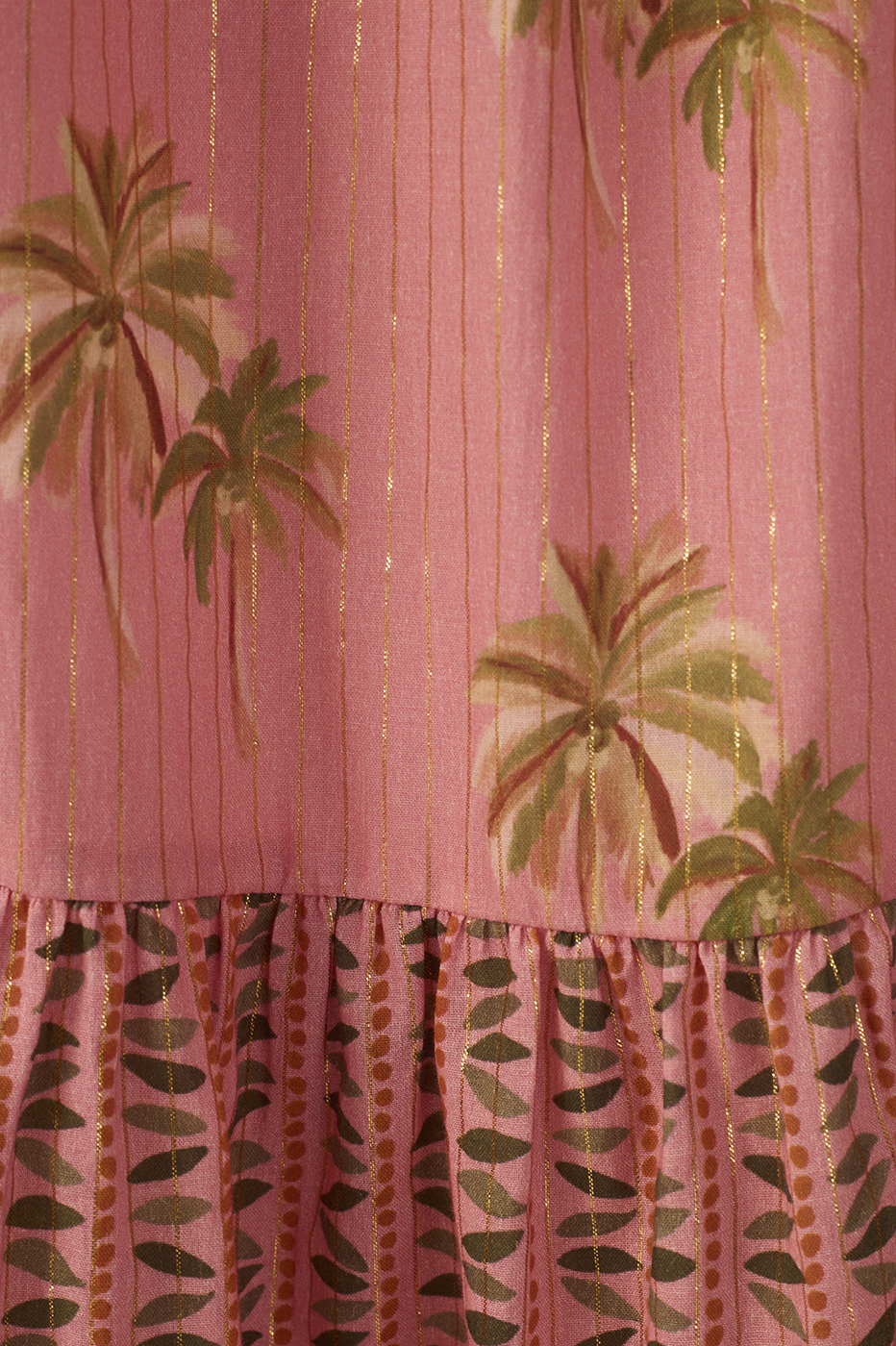 Pink O¨¢sis Cut-Out Tiered Maxi Dress