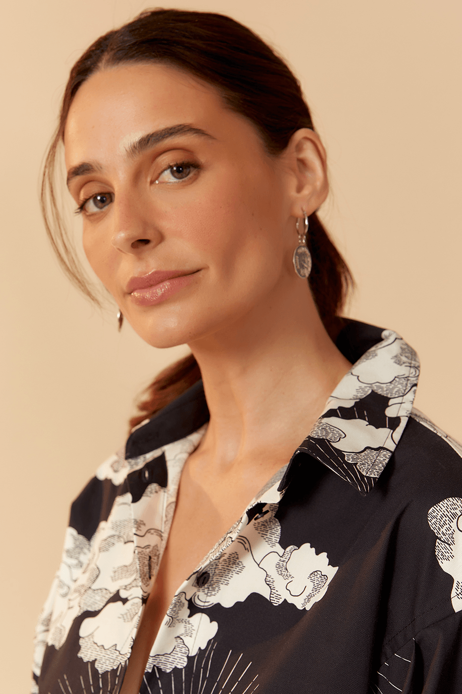 Tricoline Sky Print Shirt