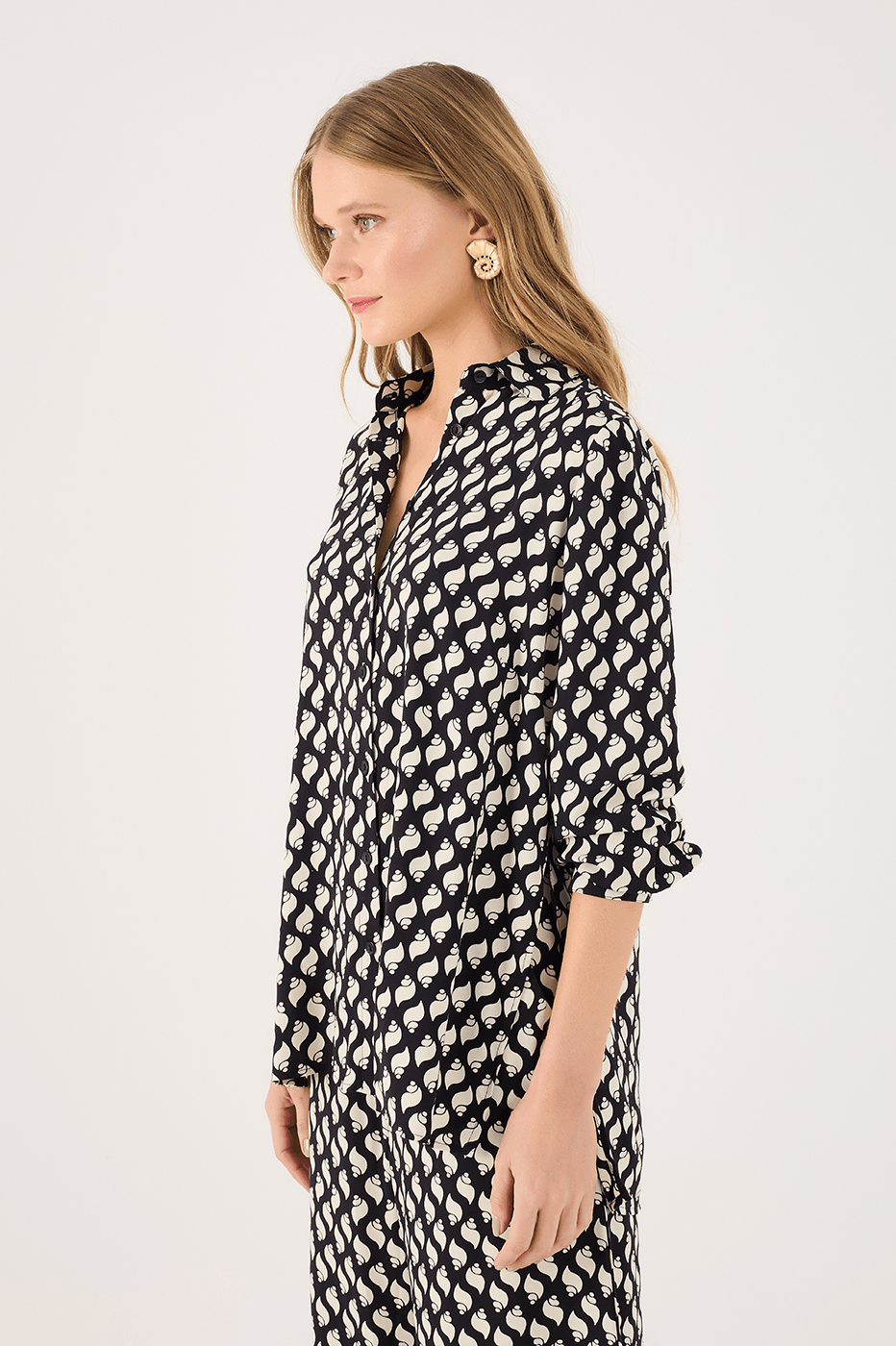 Crepe Litoranea Print Shirt
