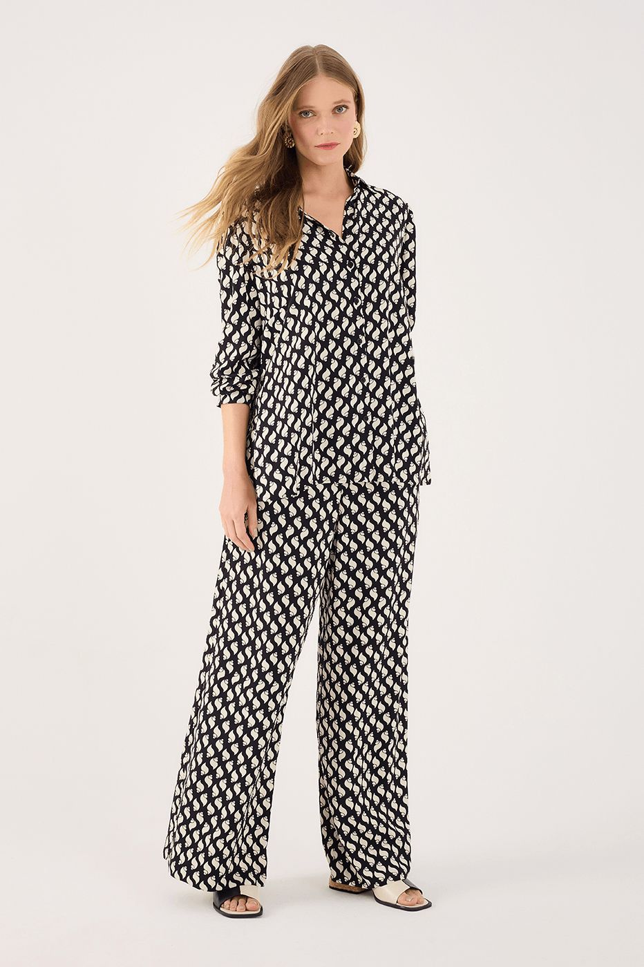 Crepe Litoranea Print Shirt