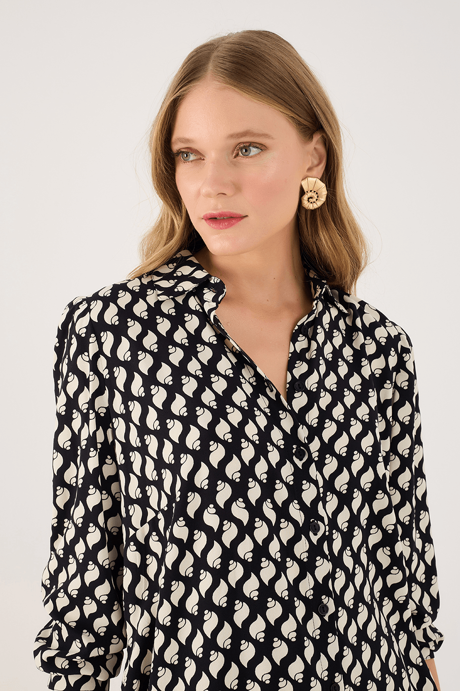 Crepe Litoranea Print Shirt