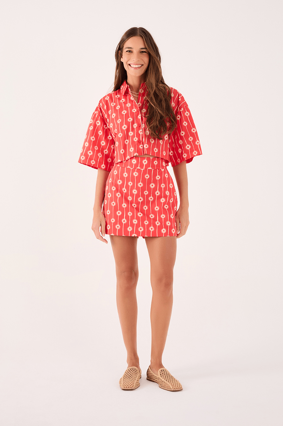 Bruma Print Cropped Shirt