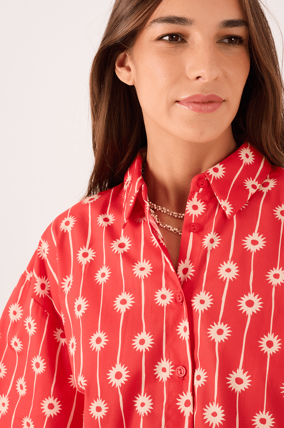 Bruma Print Cropped Shirt