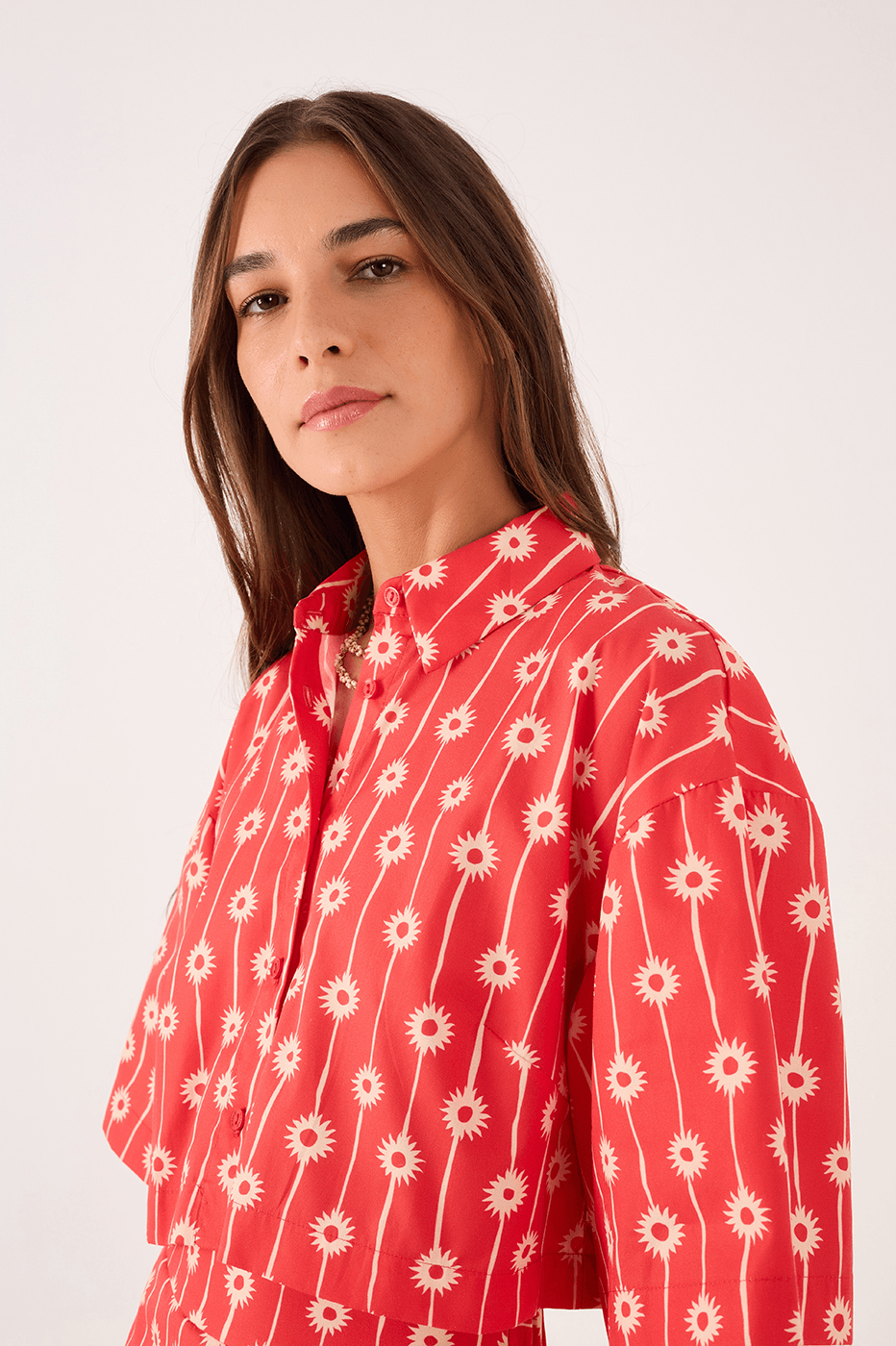 Bruma Print Cropped Shirt