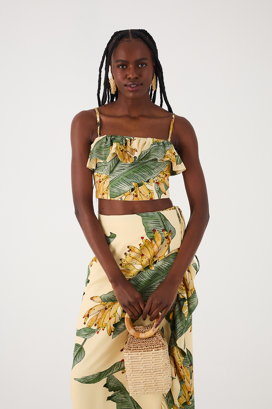 Ruffled Top Paradise Print