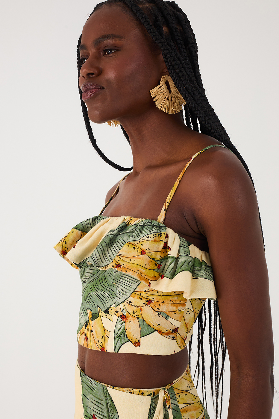 Ruffled Top Paradise Print