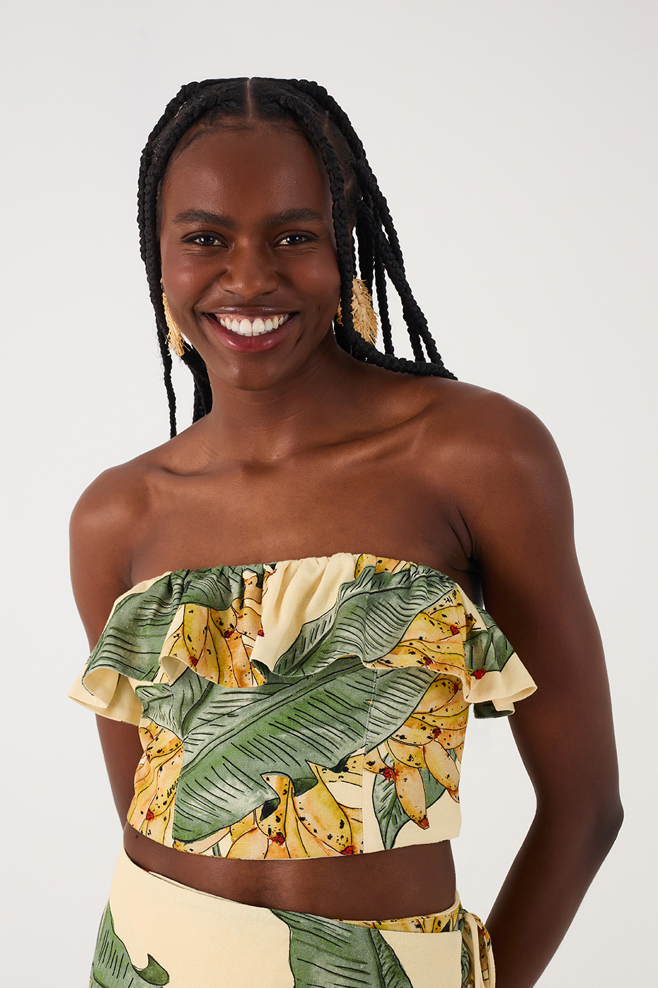 Ruffled Top Paradise Print