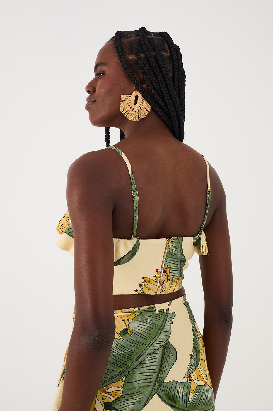 Ruffled Top Paradise Print