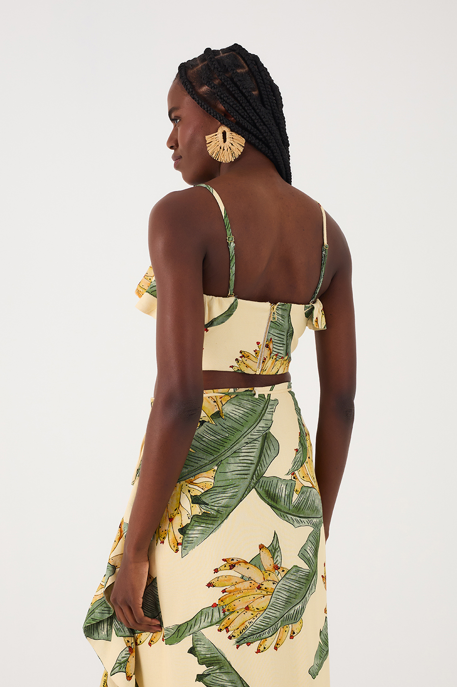 Ruffled Top Paradise Print