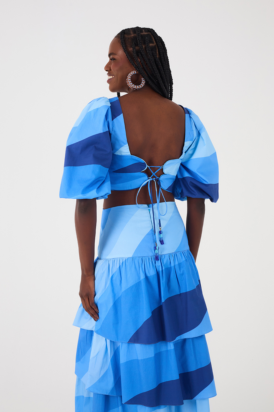 Top Sleeve Print Waves