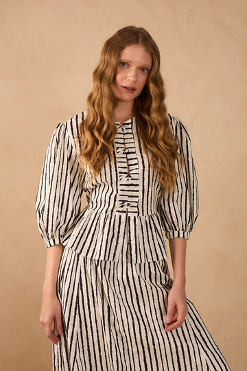 Bicolor Icarai Peplum Blouse