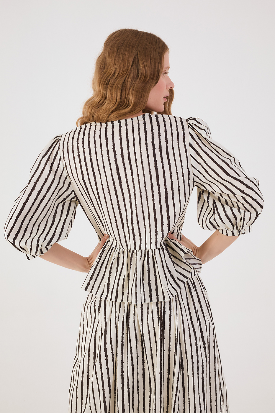 Bicolor Icarai Peplum Blouse
