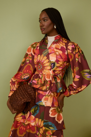 Garden Print Blouse