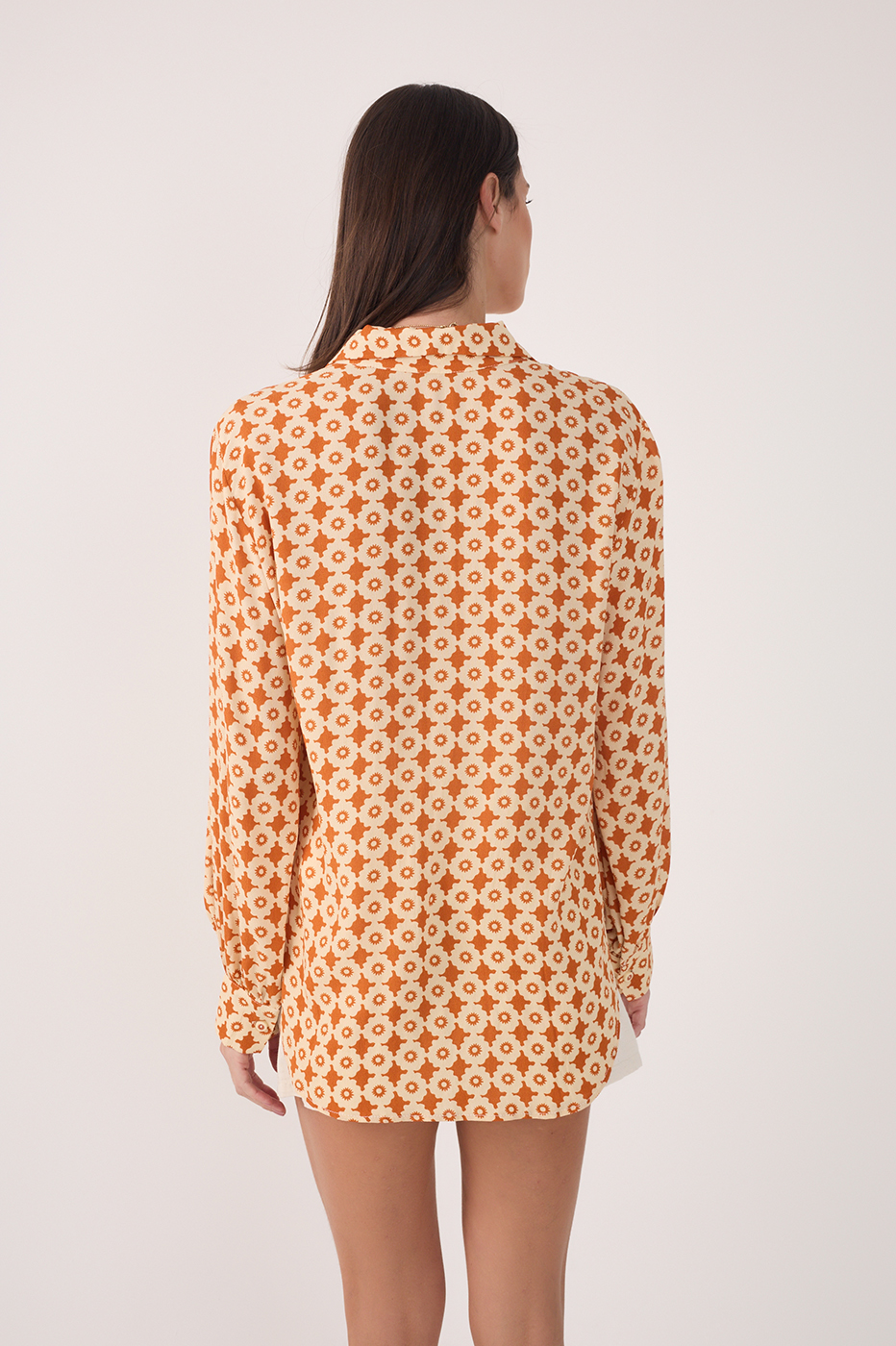 Beige Melissa Buttoned Long Sleeve Shirt