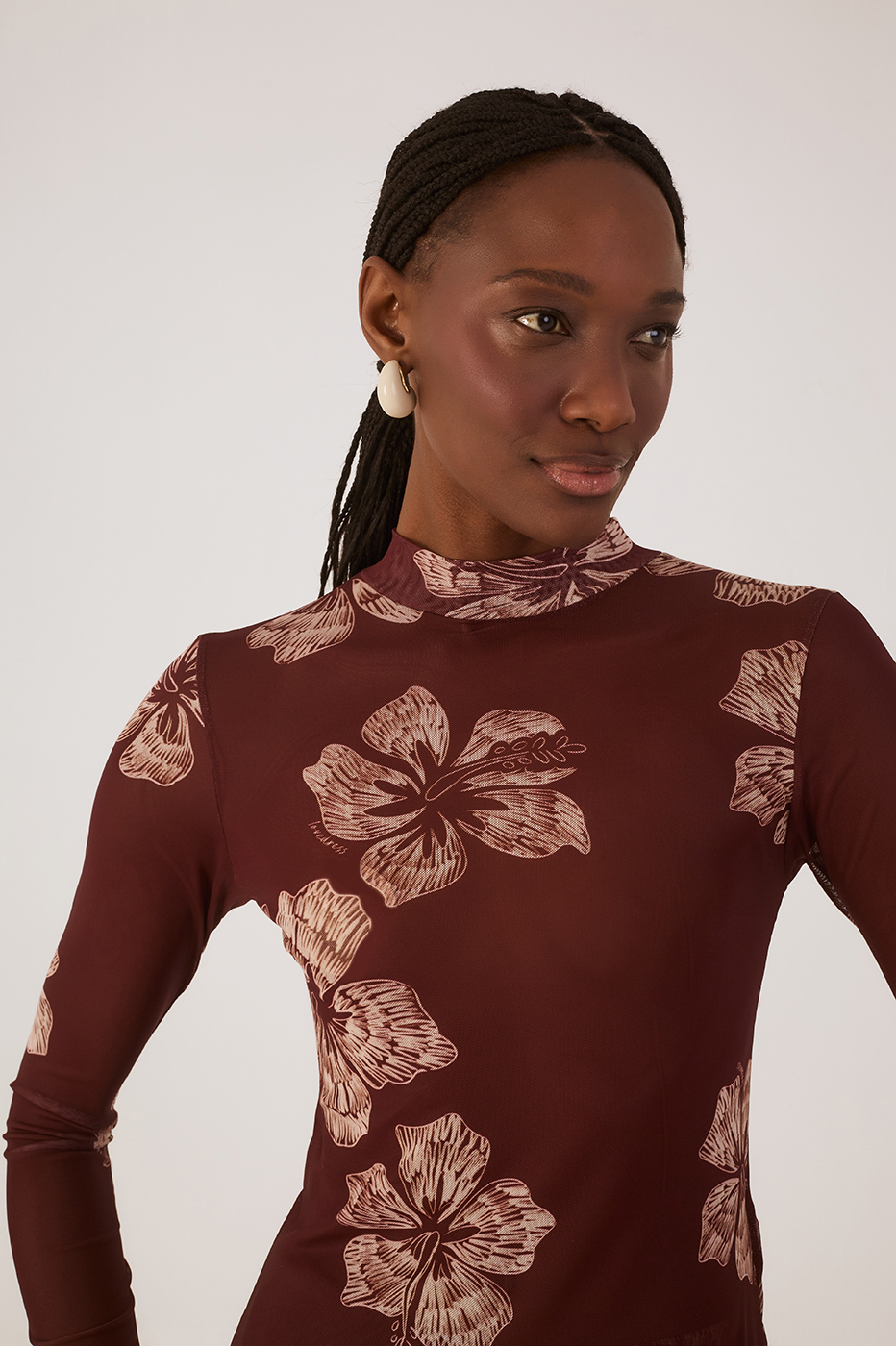 Second Skin Tulle Grumari Print Top