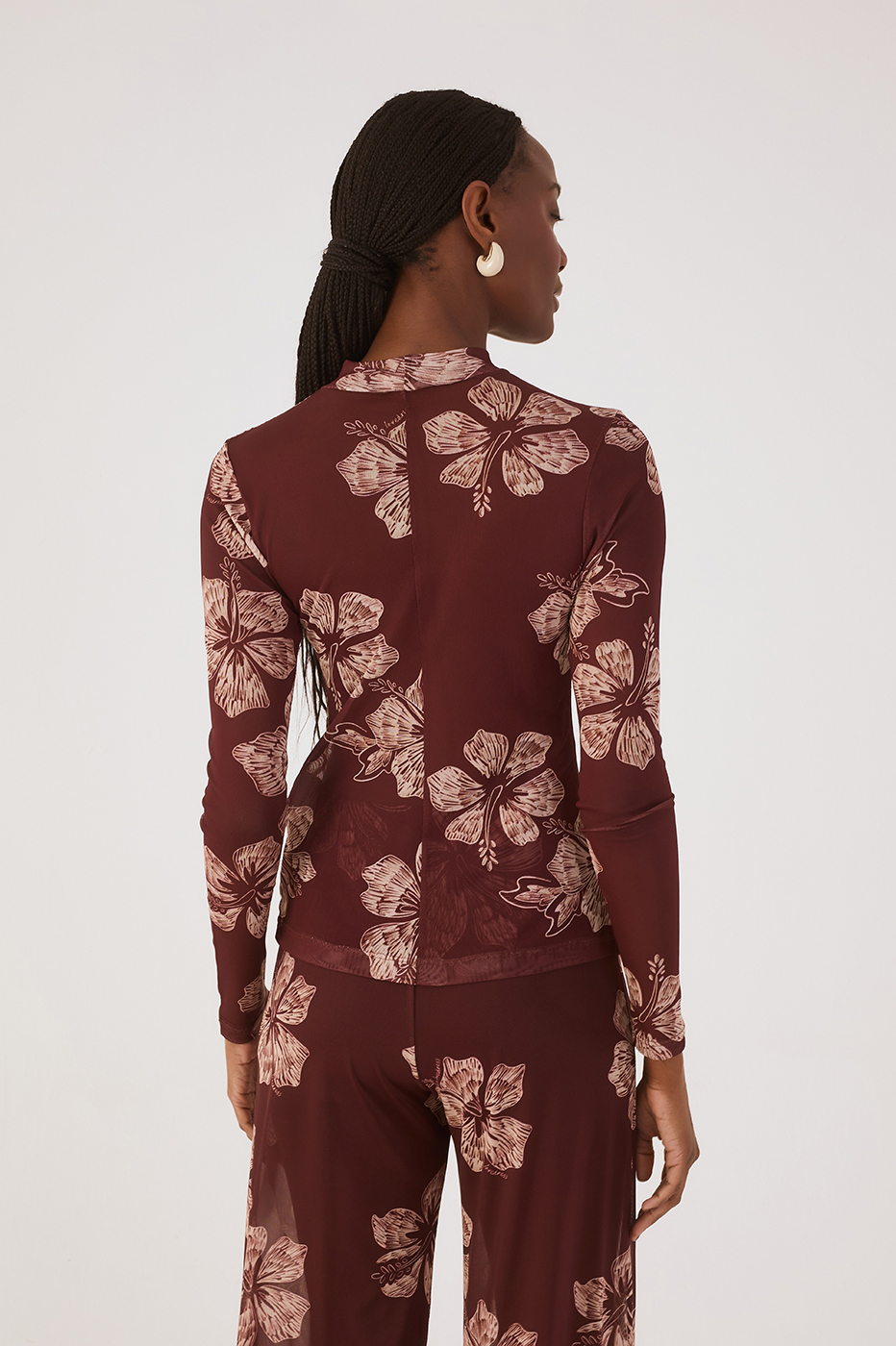 Second Skin Tulle Grumari Print Top
