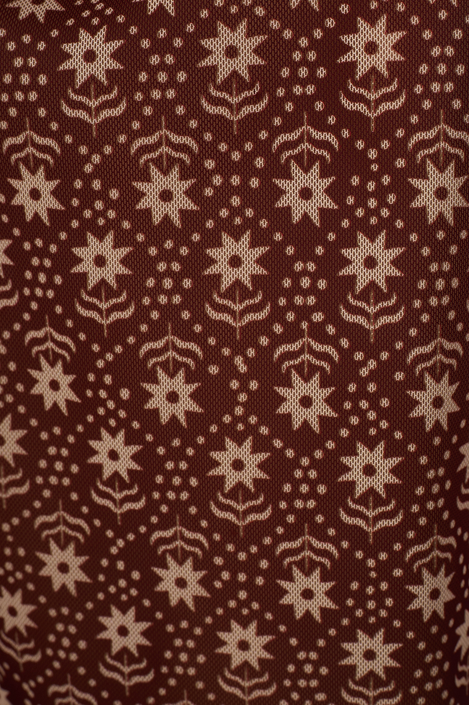 Burgundy Essencia Plunging Neck Front Ties Tulle Blouse