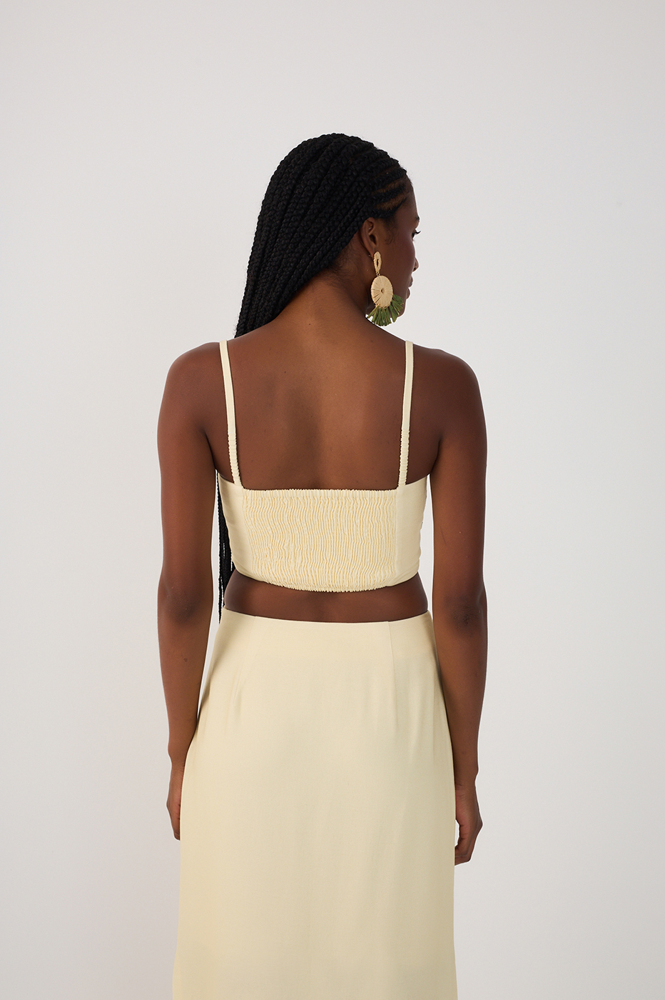 Off-White Tropicana Topstitching Linen Top
