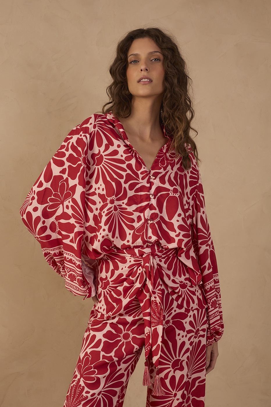 Flora Print Shirt Tunic