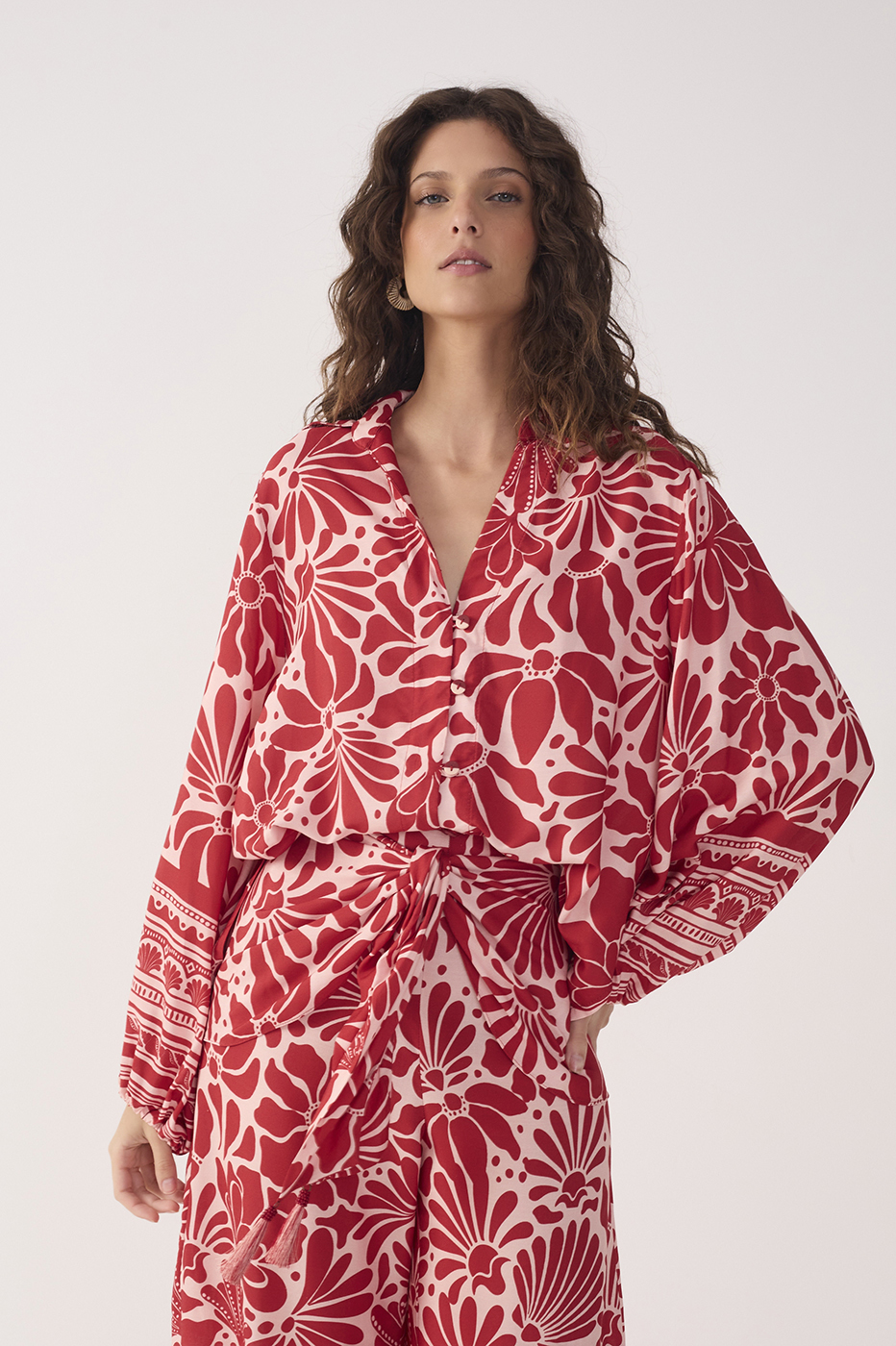 Flora Print Shirt Tunic