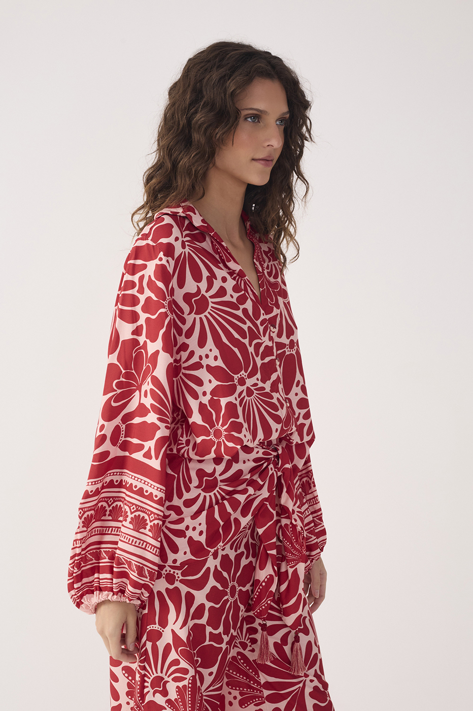 Flora Print Shirt Tunic