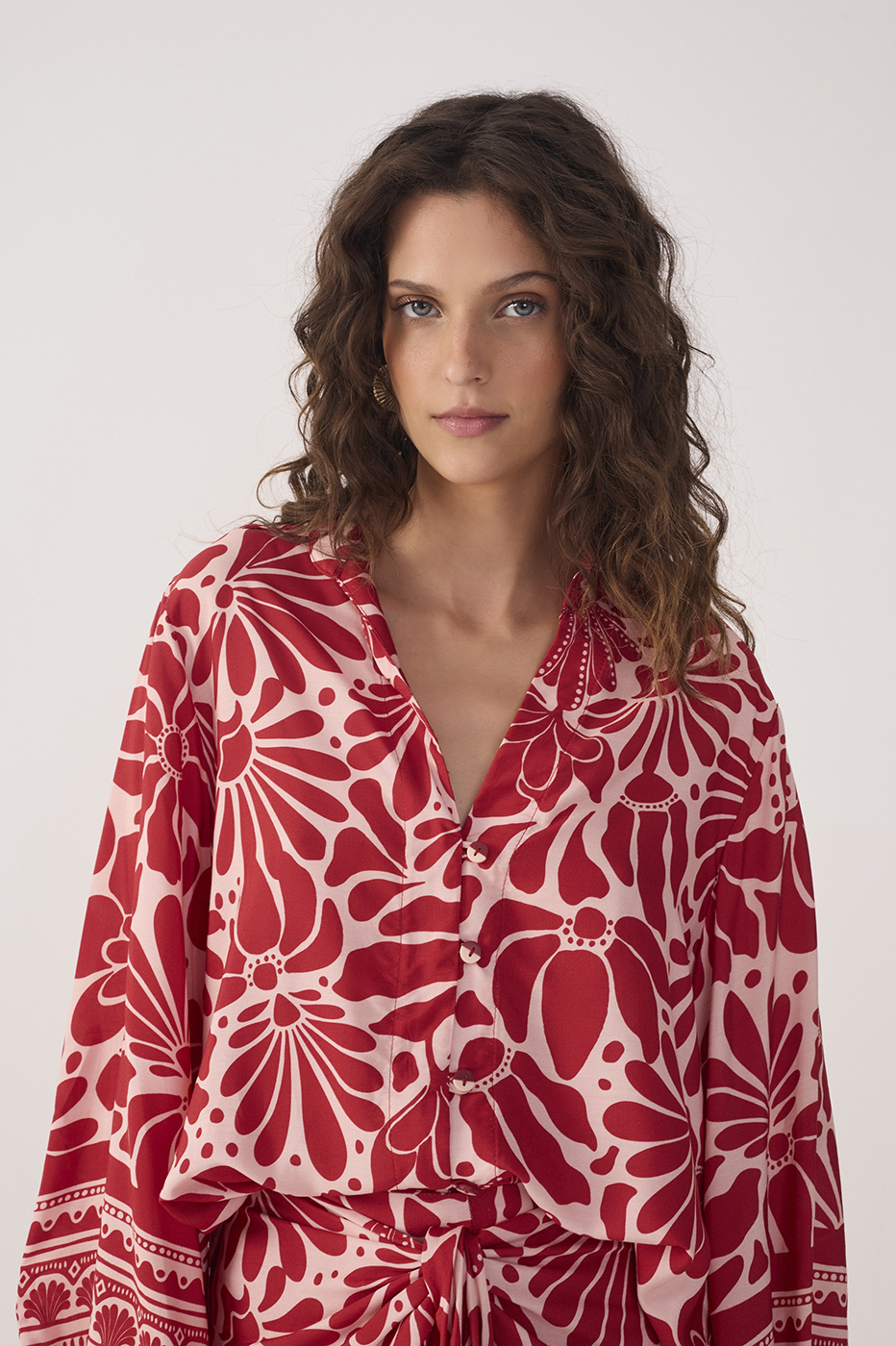 Flora Print Shirt Tunic