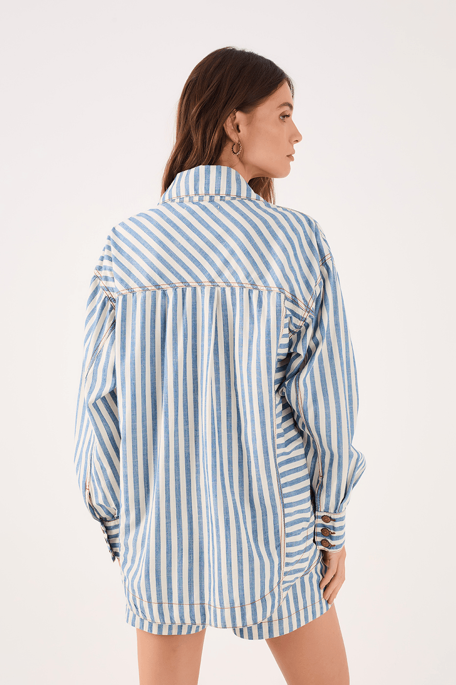 Denim Stripe Twill Shirt