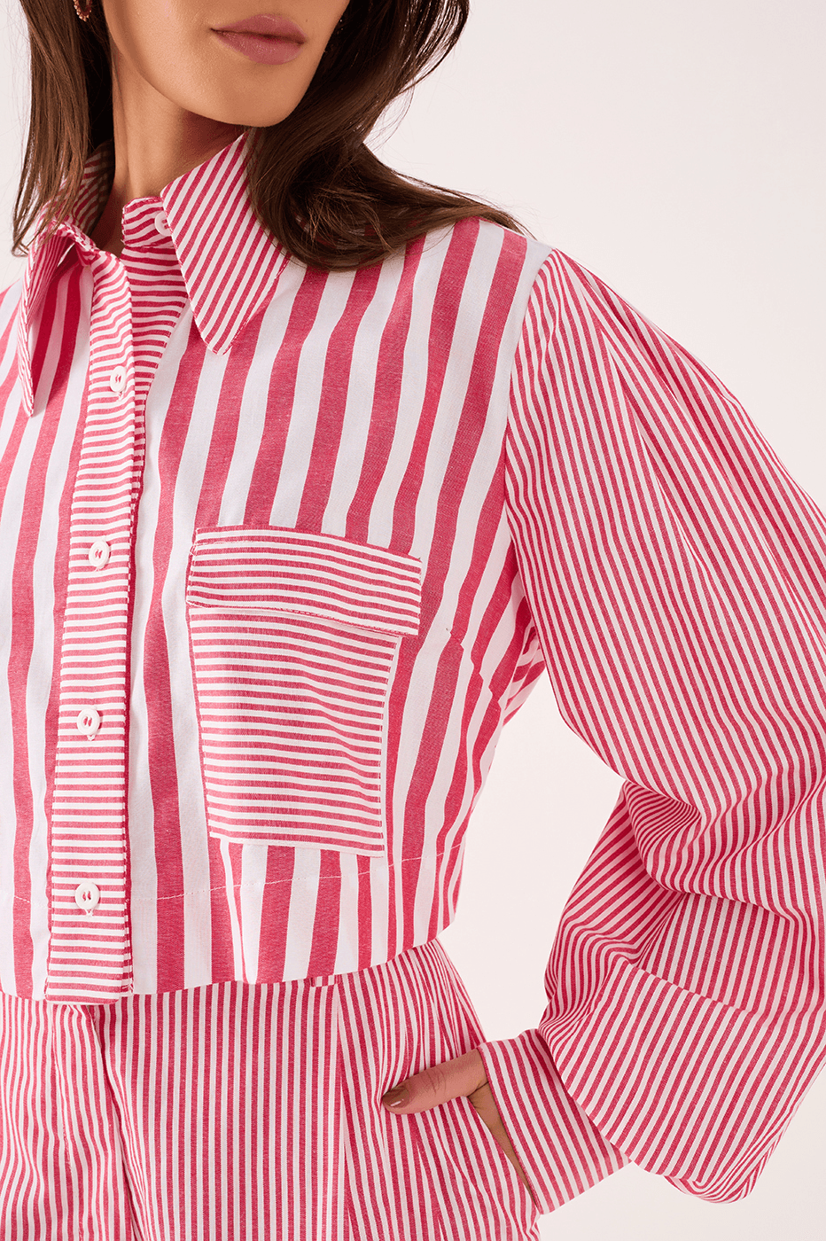 Striped Cropped Shirt