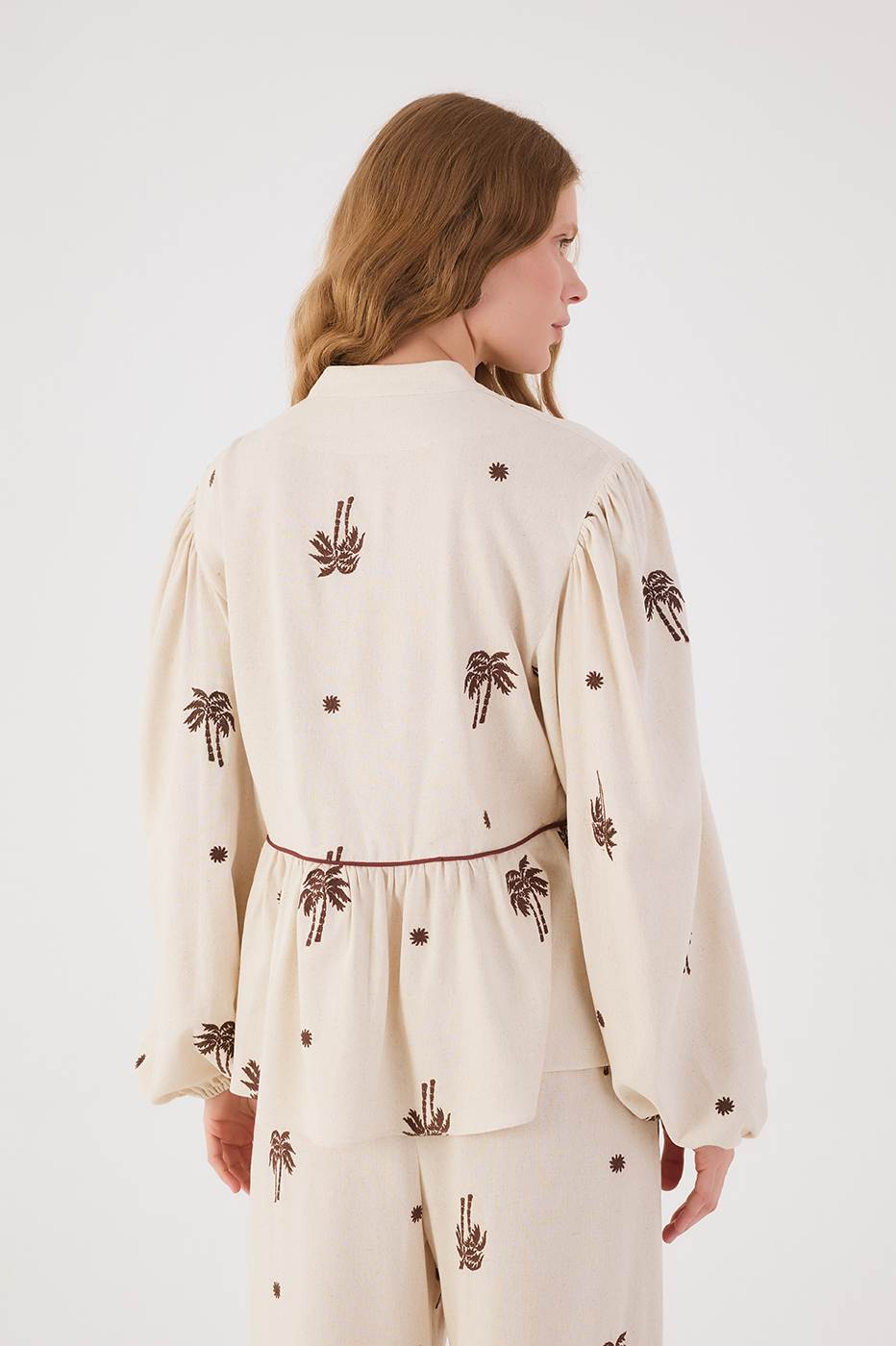 Sol Rio Embroidered Peplum Blouse