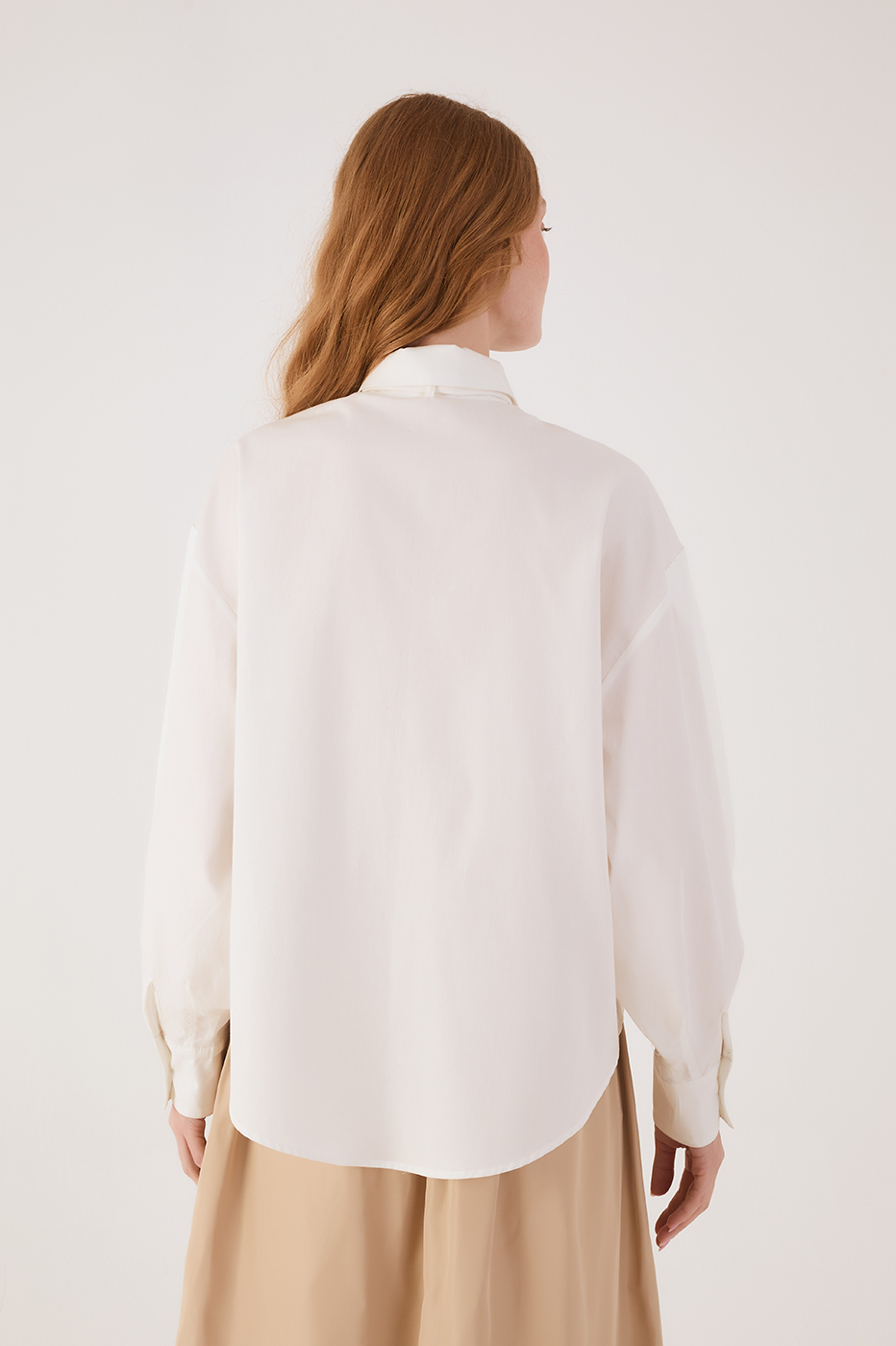 Pleated Embroidered Cotton Shirt